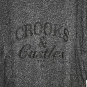 Crooks & Castles Charcoal Knit Oversized Sweatshirt NWOT